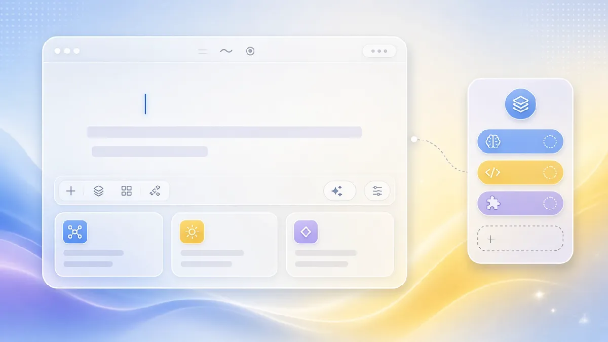 App builder prompt panel with skill attachment
