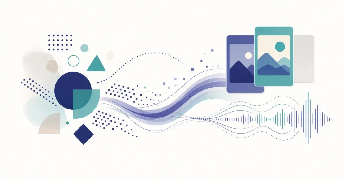 Abstract AIGC content generation cover illustration