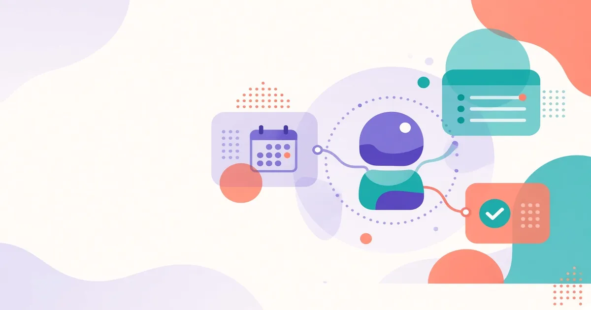 Abstract personal agent assistant cover illustration